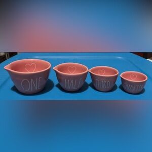 Rae Dunn Pink Ceramic Measuring Cups Set